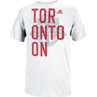 adidas Mens Toronto FC Bleed Through Short Sleeve T Shirt   Size Small, White