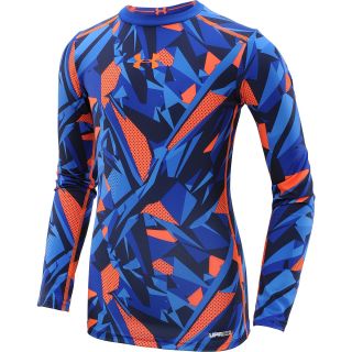 UNDER ARMOUR Boys HeatGear Sonic Fitted Long Sleeve Top   Size Xl,