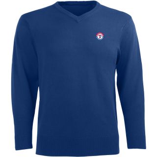 Antigua Mens Texas Rangers Ambassador Knit V Neck Sweater   Size XXL/2XL,