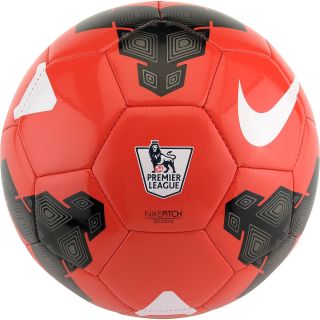 NIKE Pitch Premier League Soccer Ball   Size 3, Red/black/white