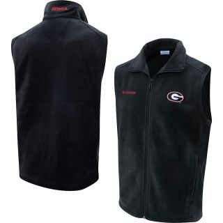 COLUMBIA Mens Georgia Bulldogs Full Zip Flanker Vest   Size Small, Black/red