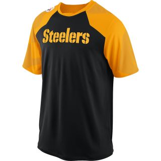 NIKE Mens Pittsburgh Steelers Fly Slant Top   Size Small, Green Spark/black