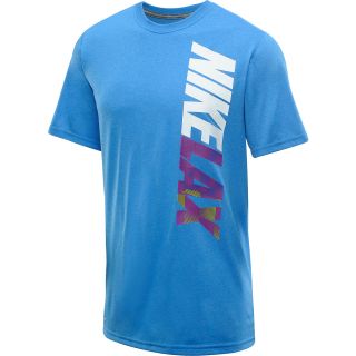 NIKE Mens Lacrosse Legend T Shirt   Size 2xl, Blue/carbon