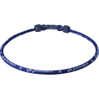 PHITEN Titanium Necklace   Size 18, Navy
