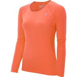 NEW BALANCE Womens Minimus Amp Long Sleeve Running Shirt   Size Small, Fiery