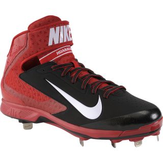 NIKE Mens Huarache Pro Mid Baseball Cleats   Size 10, Black/varsity Red