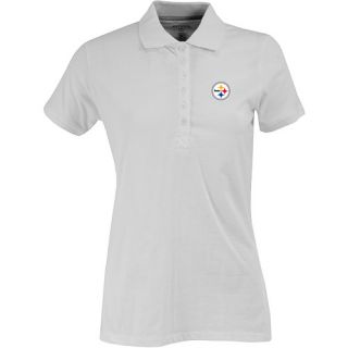 Antigua Womens Pittsburgh Steelers Spark 100% Cotton Washed Jersey 6 Button