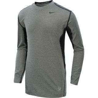 NIKE Boys Pro Combat Hypercool 2.0 Fitted Long Sleeve T Shirt   Size Medium,
