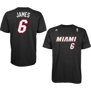 adidas Mens Miami Heat LeBron James Replica Name And Number Short Sleeve T 