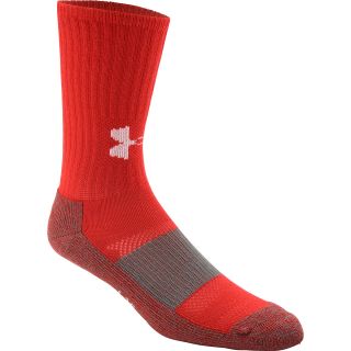 UNDER ARMOUR Mens AllSport Crew Socks   Size Medium, Red