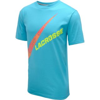 NIKE Mens Swoosh Short Sleeve Lacrosse T Shirt   Size Xl, Blue Hero