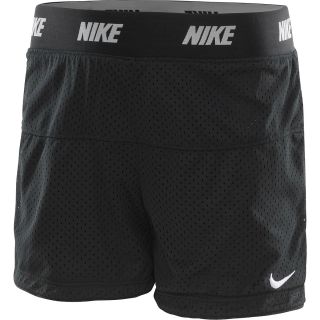 NIKE Girls Sport Mesh Shorts   Size Small, Black/white