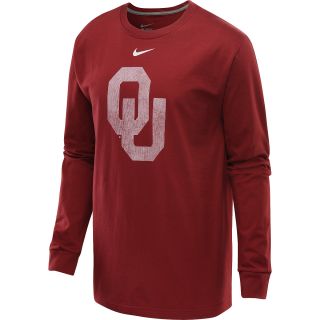 NIKE Mens Oklahoma Sooners Local Long Sleeve T Shirt   Size Small, Varsity