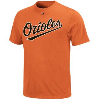 Majestic Mens Baltimore Orioles Offical Wordmark Orange Tee   Size XXL/2XL,