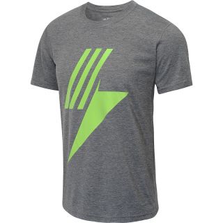 adidas Mens Bolt Short Sleeve T Shirt   Size Xl, Dk.grey