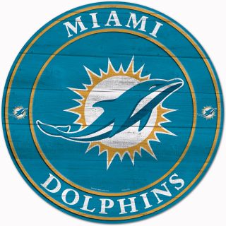 Wincraft Miami Dolphins Round Wooden Sign (56687013)