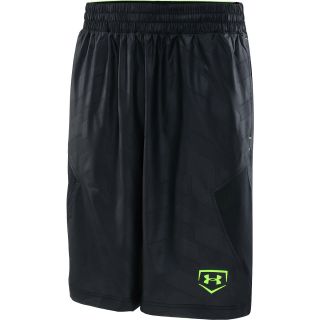 UNDER ARMOUR Mens Cage To Game II Spine Baseball Shorts   Size Medium, Black