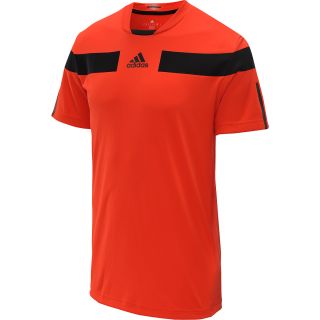 adidas Mens Barricade Short Sleeve T Shirt   Size Small, Hi Res Red/black