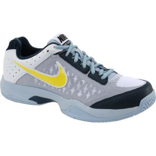 NIKE Mens Air Cage Court Tennis Shoes   Size 13, White/navy/yellow