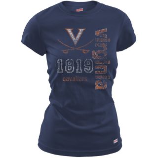 MJ Soffe Womens Virginia Cavaliers T Shirt   Navy   Size Small, Virginia