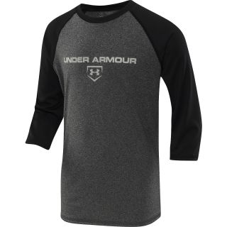UNDER ARMOUR Boys CTG 3/4 Sleeve T Shirt   Size Youth Large, Black/carbon