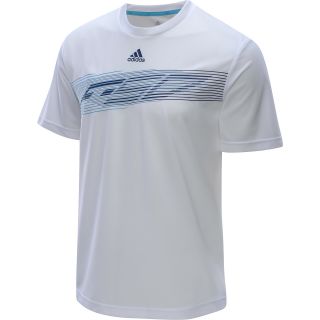 adidas Mens F50 Poly Short Sleeve Soccer T Shirt   Size Small, White/dark