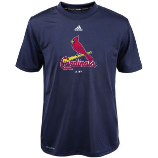 adidas Youth St Louis Cardinals ClimaLite Team Logo Short Sleeve T Shirt   Size