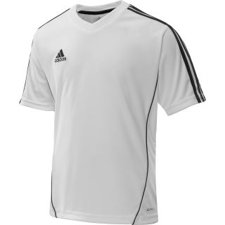 adidas Boys Estro 12 Short Sleeve Soccer Jersey   Size Large, White/black