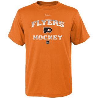 REEBOK Youth Philadelphia Flyers Authentic Elite Short Sleeve T Shirt   Size