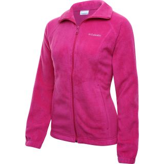 COLUMBIA Womens Benton Springs Full Zip Fleece Jacket   Size Small, Deep Blush