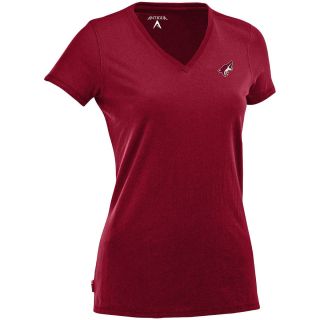 Antigua Womens Phoenix Coyotes Dream 100% Cotton Washed Jersey V Neck Tee  