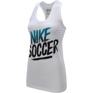 NIKE Womens Racerback Soccer Tank   Size Xl, White