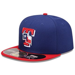 NEW ERA Mens Texas Rangers Diamond Era 59FIFTY Tech BP Cap   Size 7.625, Blue