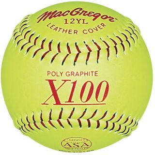 MacGregor X100 12 Inch ASA Fast Pitch Softball by the Dozen (MCSB12YL)