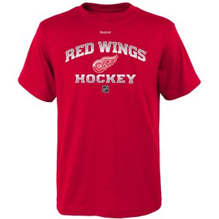 REEBOK Youth Detroit Redwings Authentic Elite Short Sleeve T Shirt   Size