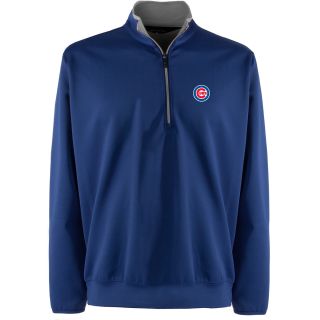 Antigua Mens Chicago Cubs Leader Heavy Jersey 1/4 Zip Pullover   Size Small,