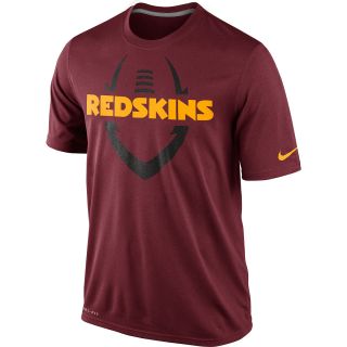 NIKE Mens Washington Redskins Dri FIT Legend Icon Short Sleeve T Shirt   Size