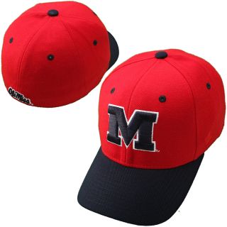 Zephyr Mississippi Rebels DH Fitted Hat   Red/Navy   Size 7 3/8, Mississippi