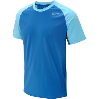 NIKE Mens Advantage UV Crew Short Sleeve Tennis T Shirt   Size Large, Grey