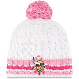 NEW ERA Womens Minnesota Vikings Breast Cancer Awareness Knit Hat, Pink