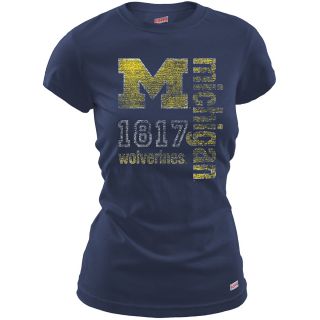 MJ Soffe Womens Michigan Wolverines T Shirt   Navy   Size Medium, Michigan