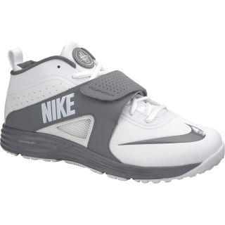 NIKE Mens Huarache Turf Mid Lacrosse Shoes   Size 14, White/black