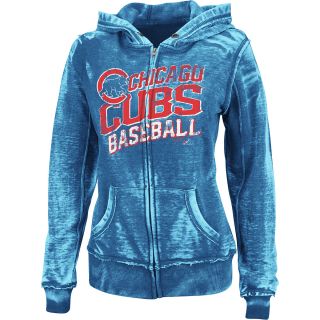 MAJESTIC ATHLETIC Womens Chicago Cubs Homerun Honey Hoody   Size Small, Deep