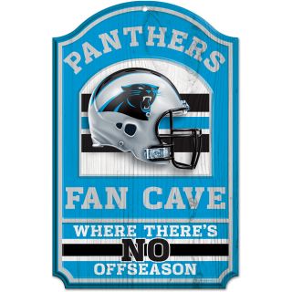 Wincraft Carolina Panthers Fan Cave 11x17 Wooden Sign (05402012)