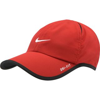 NIKE Mens Dri FIT Feather Lite Cap, Gym Red/white