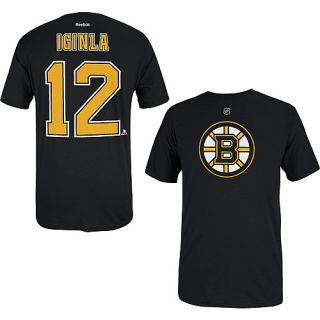 REEBOK Mens Boston Bruins Jarome Iginla Premier Player Name And Number T Shirt