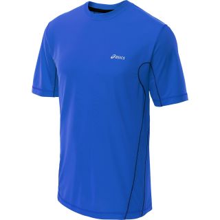 ASICS Mens Color Punch Short Sleeve T Shirt   Size Small, Blue/black