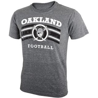 NFL Team Apparel Youth Oakland Raiders Distressed Tri Blend Short Sleeve T 