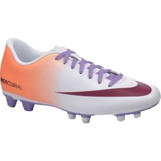 NIKE Womens Mercurial Vortex FG Low Soccer Cleats   Size 8.5, Pink/white