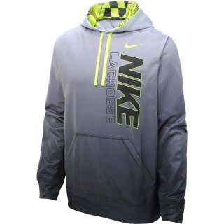 NIKE Mens KO Pullover Lacrosse Hoodie   Size Large, Grey/anthracite